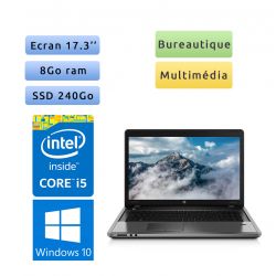 HP ProBook 4740s - Windows 10 - i5 8Go 240Go SSD - 17.3 - Webcam - Ordinateur Portable PC