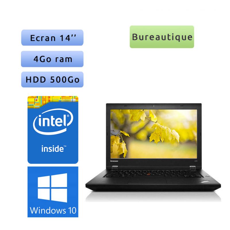 Lenovo ThinkPad L440 - Windows 10 - 2Ghz 4Go 500Go - 14 - Webcam - Ordinateur Portable PC