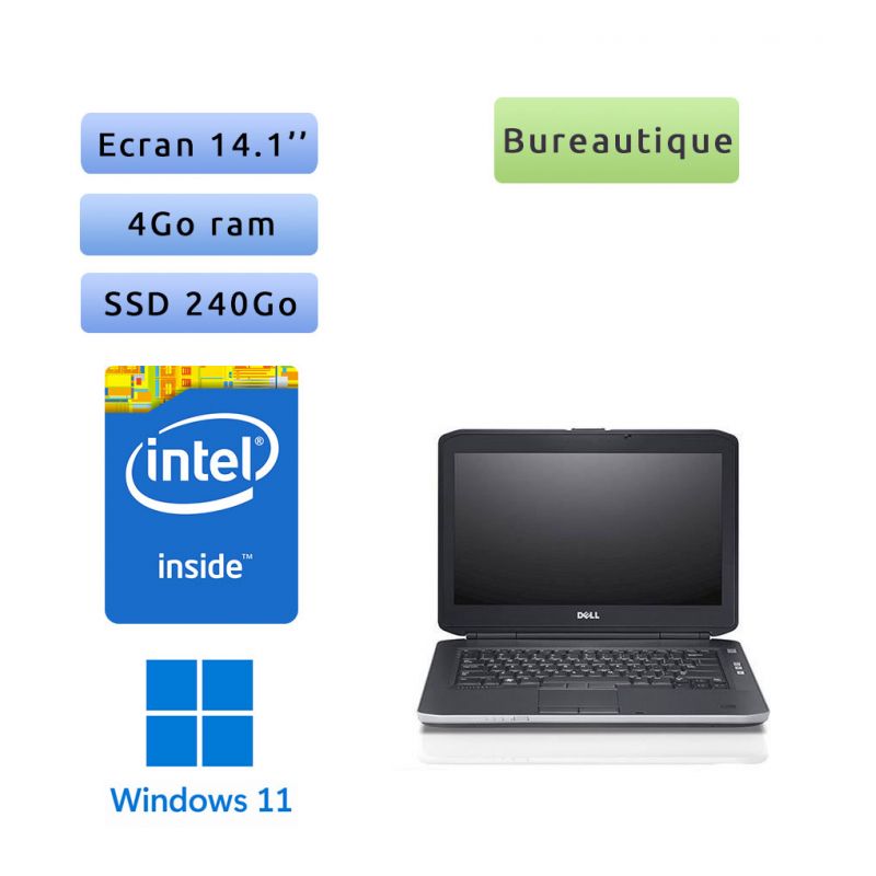 Dell Latitude E5430 - Windows 11 - 1,9Ghz 4Go 240Go SSD - 14.1 - Webcam - Ordinateur Portable PC