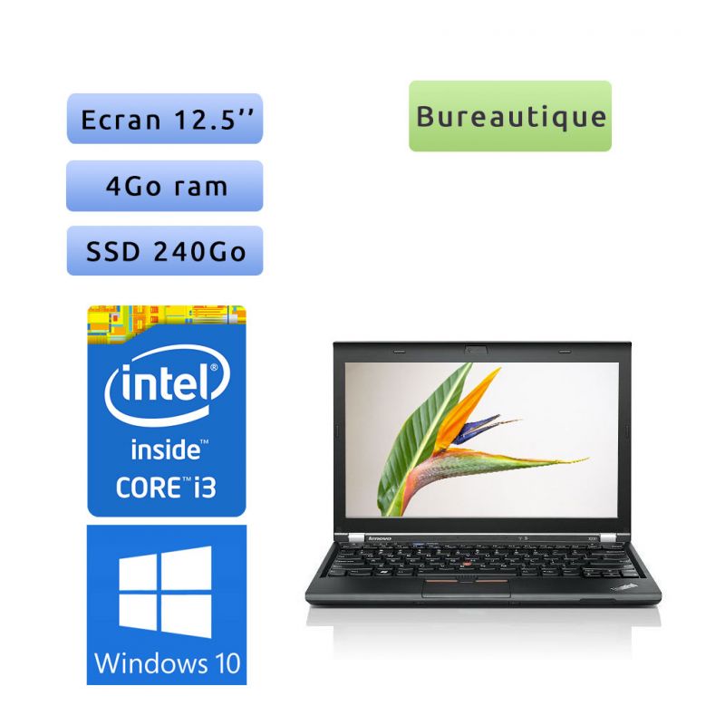 Lenovo Thinkpad X230i - Windows 10 - i3 4Go 240Go SSD - 12.5 - Ordinateur Portable PC