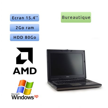 Dell Latitude D531 - Windows XP - 2Ghz 2Go 80Go - Port serie - 15.4 - Grade B - Ordinateur Portable PC