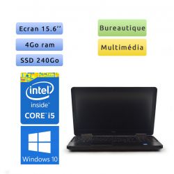 Dell Latitude E5540 - Windows 10 - i5 4Go 240Go SSD - 15.6 - Webcam - Grade B - Ordinateur Portable PC
