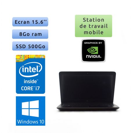 HP Zbook 15 G3 - Windows 10 - i7 8Go 500Go SSD - 15.6 - Webcam - Grade B - Station de travail Mobile PC