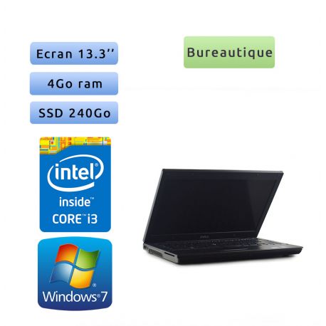 Dell Latitude E4310 - Windows 7 - i3 4Go 240Go SSD - Webcam - 13.3 - Ordinateur Portable PC