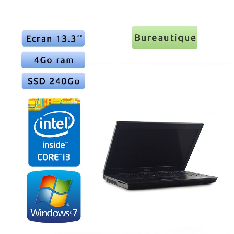 Dell Latitude E4310 - Windows 7 - i3 4Go 240Go SSD - Webcam - 13.3 - Grade B - Ordinateur Portable PC