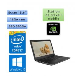 HP Zbook 15 G3 - Windows 10 - i7 16Go 500Go SSD - 15.6 - Webcam - M1000M - Station de Travail Mobile PC Ordinateur