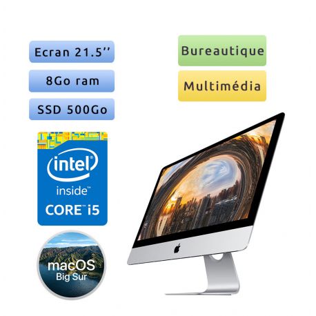 Apple iMac 21.5'' A1418 (EMC 2889) Core i5 - 8Go 500Go SSD - iMac16,2 - Unité Centrale