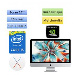 Apple iMac 27'' A1419 (EMC 2546) i5 8Go 2000Go SSD - iMac13,2 - Unité Centrale