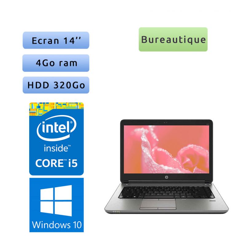 HP ProBook 640 G1 - Windows 10 - i5 4GB 320GB - 14 - Webcam - Ordinateur Portable PC