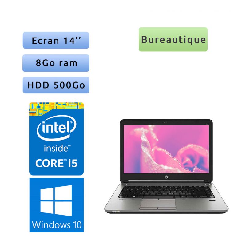 HP ProBook 640 G1 - Windows 10 - i5 8GB 500GB - 14 - Ordinateur Portable PC