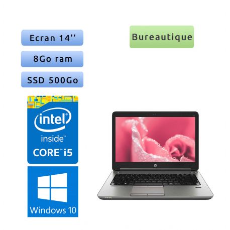 HP ProBook 640 G1 - Windows 10 - i5 8GB 500GB SSD - 14 - Ordinateur Portable PC