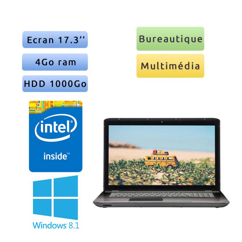 Essentiel B Smart mouv 1705 - Windows 8.1 - 1.86Ghz 4Go 1To - Webcam - 17.3 - Ordinateur Portable PC