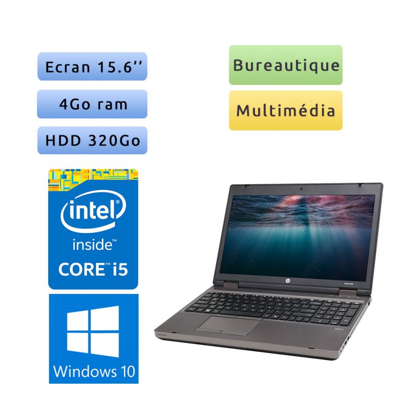 HP Probook 6570b - Windows 10 - i5 4GB 320GB - 15.6 - Webcam - Ordinateur Portable PC