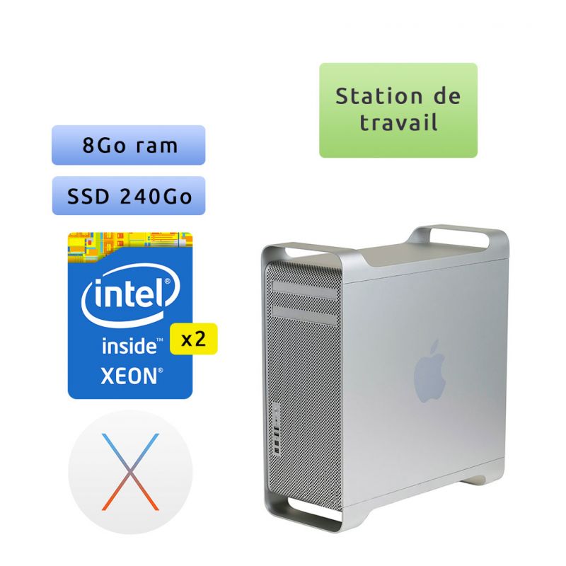 Apple Mac Pro Twelve Core Xeon 2.93Ghz A1289 (EMC 2314-2) 8Go 240Go SSD - MacPro5,1 - mi 2010 - Station de Travail