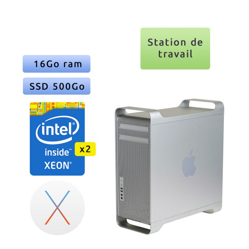 Apple Mac Pro Twelve Core Xeon 2.93Ghz A1289 (EMC 2314-2) 16Go 500Go SSD - MacPro5,1 - mi 2010 - Station de Travail
