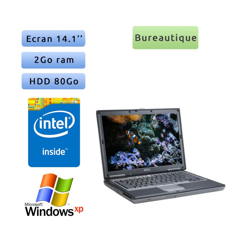 Dell Latitude D620 - Windows XP - 1.83Ghz 2Go 80Go - Port Serie - 14.1 - Ordinateur Portable PC