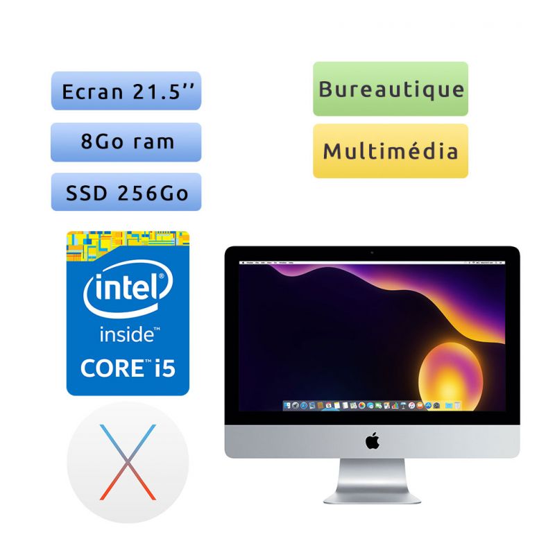 Apple iMac 21.5" i5 A1418 (EMC 2638) 8Go 256Go SSD - iMac14,1 - Unité Centrale