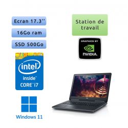 Dell Precision 7720 - Windows 11 - i7 16Go 500Go SSD - 17.3 - Webcam - P3000 - Station de Travail Mobile PC