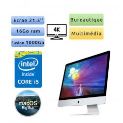 Apple iMac 21.5'' 4K A1418 (EMC 2833) i5 16Go 1000Go Fusion - iMac16,2 - Unité Centrale
