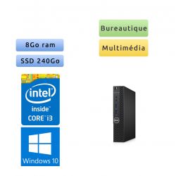Dell Optiplex 3040 Tiny - Windows 10 - i3 8Go 240Go - Ordinateur Tour Bureautique PC