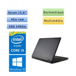 Dell Latitude E5550 - Windows 10 - i5 4Go 240Go - 15.6 - Webcam - Grade B - Ordinateur Portable