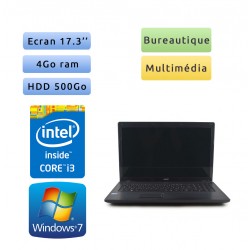 Acer Asprie 7739 - Windows 7 - i3 4Go 500Go - Webcam - 17.3 - Grade B - Ordinateur Portable