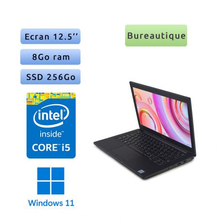 Dell Latitude 7290 - Windows 11 - i5 16Go 256Go SSD - 12.5 - Webcam - Ordinateur Portable PC