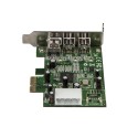 Carte adaptateur PCI Express - 3 ports Firewire - Faible encombrement