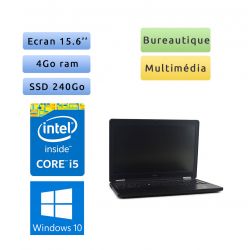 Dell Latitude E5550 - Windows 10 - i5 4Go 240Go SSD - 15.6 - Webcam - Grade B - Ordinateur Portable