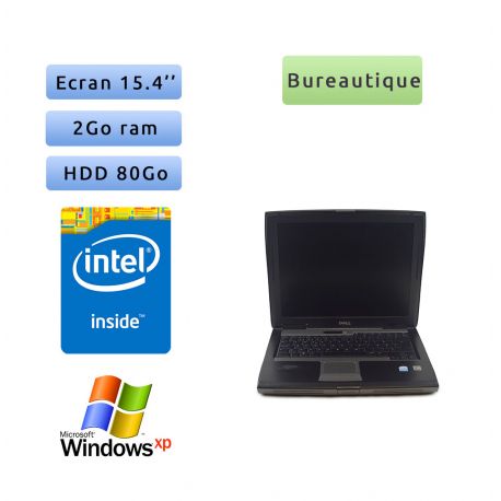 Dell Latitude D520 - Windows XP - 1.73Ghz 2Go 80Go - 15.4 - Grade B Ordinateur Portable PC