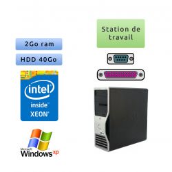 Dell Precision 490 - Windows XP - 3.2Ghz 2Go 40Go - Port Serie et Parallele - Ordinateur Tour Workstation PC