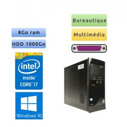 HP Elite 7500 Series MT - Windows 10 - i7 8Go 1To - Port Parallele - Ordinateur Tour Bureautique PC