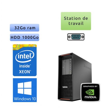 Lenovo ThinkStation P500 - Windows 10 - E5-1620v3 32Go 1000Go - Ordinateur Tour Workstation PC