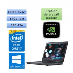 Dell Precision 7520 - Windows 10 - i7 64Go 4To SSD - 15.6 - Webcam - M2200 - Station de Travail Mobile PC Ordinateur