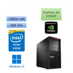 Lenovo Thinkstation P410 - Windows 11 - E5-1650 v4 128Go 4To SSD - M5000 - Ordinateur Tour Workstation