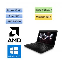 Compaq CQ58 - Windows 10 - AMD E1-1200 6Go 240Go SSD - 15.6 - Webcam - Ordinateur Portable PC