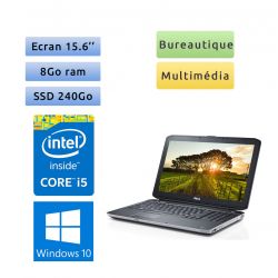 Dell Latitude E5530 - Windows 10 - i5 8Go 240Go SSD - 15.6 - Webcam - Ordinateur Portable PC