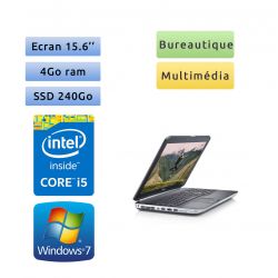 Dell Latitude E5520 - Windows 7 - i5 4Go 240Go SSD - 15.6 - Webcam - Ordinateur Portable PC