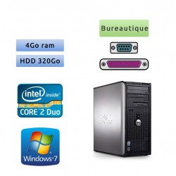 Dell Optiplex 380 MT - Windows 7 - 2.8Ghz 4Go 320Go - Port Serie et Parallele - PC Tour Bureautique Ordinateur