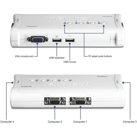 Trendnet TK-407K – Switch KVM 4 ports (USB)