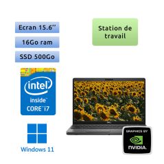 Dell Precision 3541 - Windows 11 - i7 16Go 500Go SSD - 15.6 - Webcam - P620 - Station de Travail Mobile PC Ordinateur