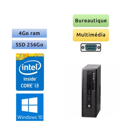 HP ProDesk 600 G1 SFF - Windows 10 - i3 4GB 256GB SSD - Ordinateur Tour PC