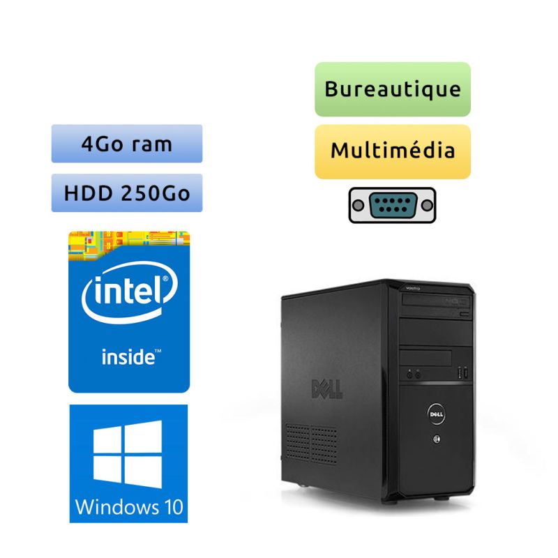 Dell Vostro 230 - Windows 10 - E6700 4GB 250GB - PC Tour Bureautique Ordinateur Dell Vostro 230 - Windows 10 - E6700 4GB 250GB - PC Tour Bureautique Ordinateur
