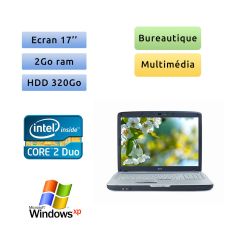 Acer Aspire 7720G - Windows XP - 1.5Ghz 2Go 320Go - 17 - Webcam - Ordinateur Portable