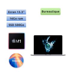 Apple MacBook Pro A2338 (EMC 3578) M1 16Go 512Go SSD - 13.3'' - 2020 - AZERTY FR - Ordinateur Portable