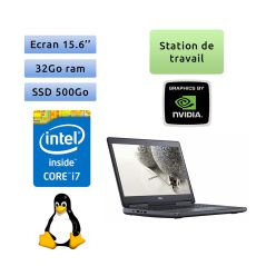Dell Precision 7520 - Linux - i7 32Go 500Go SSD - 15.6 - Webcam - M2200 - Station de Travail Mobile PC Ordinateur