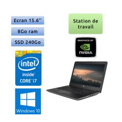 HP Zbook 15 G3 - Windows 10 - i7 8Go 240Go SSD - 15.6 - Webcam - M600M - Station de Travail Mobile PC Ordinateur