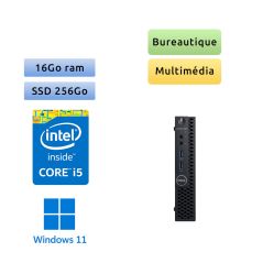 Dell Optiplex 3060 USDT - Windows 11 - i5-8500T 16Go 256Go SSD - Ordinateur Tour Bureautique PC