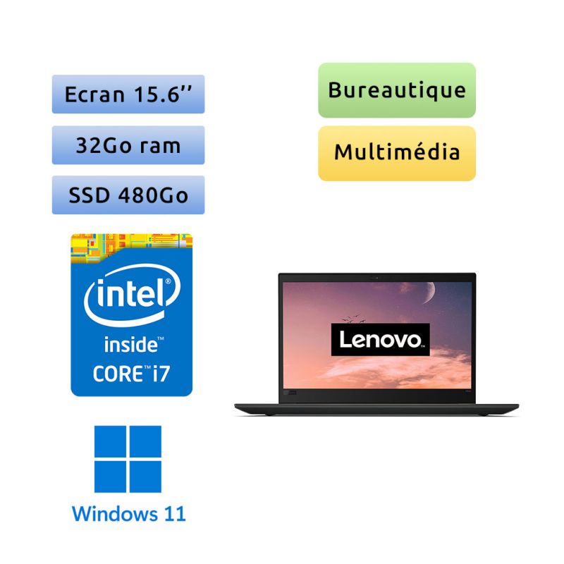 Lenovo Thinkpad P52s - Windows 11 - i7 32Go 480Go SSD - 15.6 - Ordinateur Portable PC Lenovo Thinkpad P52s - Windows 11 - i7 32Go 480Go SSD - 15.6 - Ordinateur Portable PC