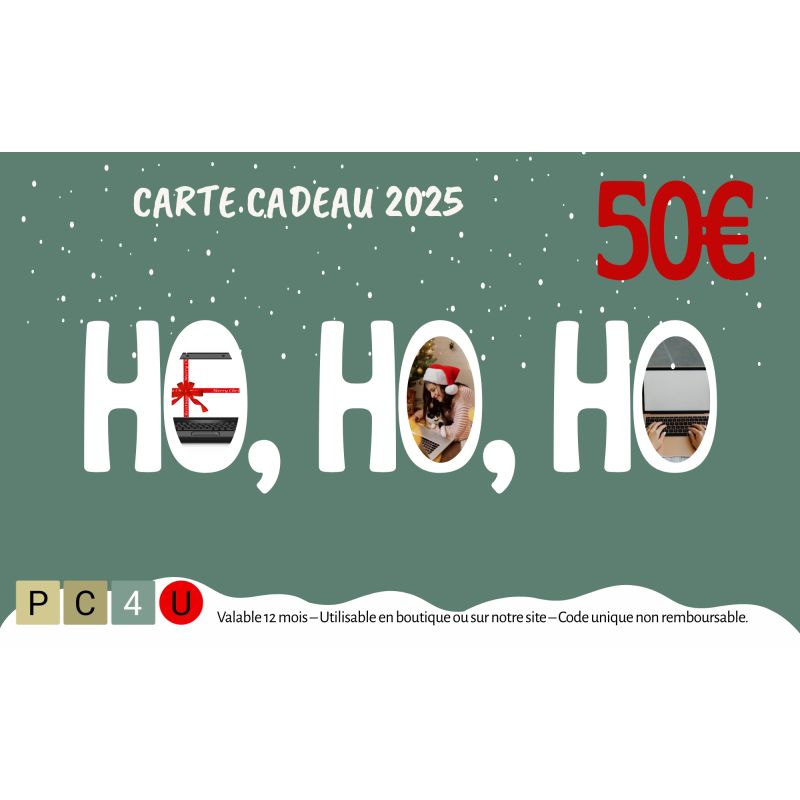 Bon Cadeau 50 € – PC4YOU Bon Cadeau 50 € – PC4YOU